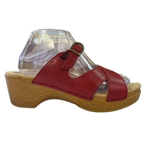 Dansko Leather Cross Strap Block Heels Sandals Womens Size US9.5-10  EU40 - Picture 1 of 13